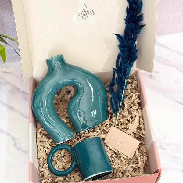 Turquoise handcrafted gift box