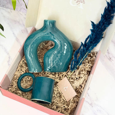 Turquoise handcrafted gift box