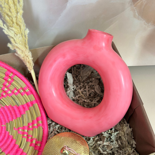 XL fuchsia pink handcrafted gift box