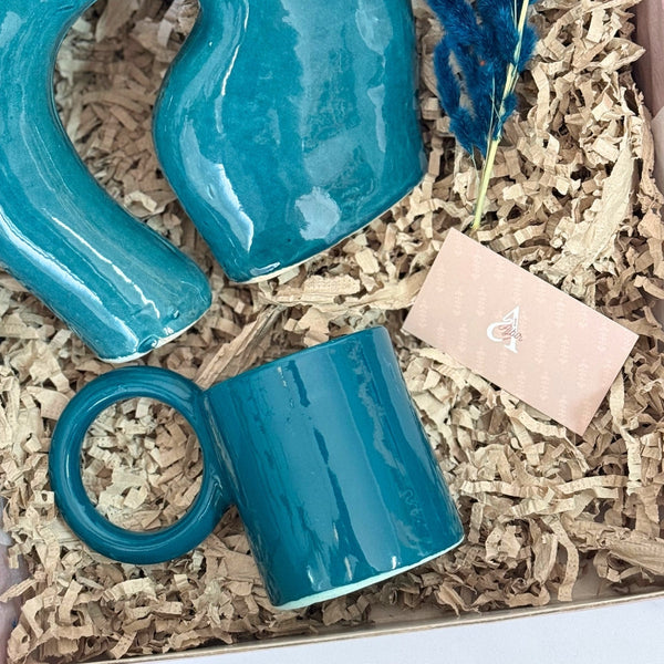 Turquoise handcrafted gift box