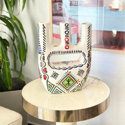 Afous Amazigh artisanal vase 10