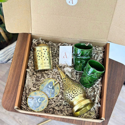 Green tizwelt handcrafted gift box