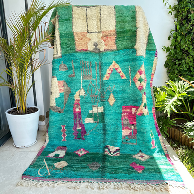 Tapis Azilal Turquoise 2,67m/1,72m - Ajbir