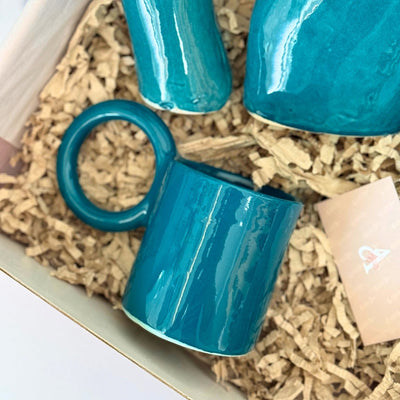 Turquoise handcrafted gift box