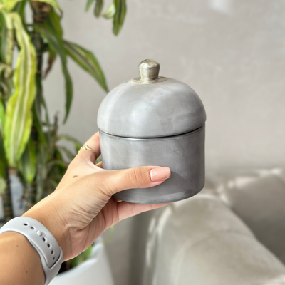 Grey curved storage box