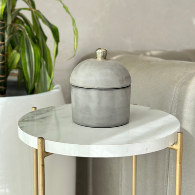 Grey curved storage box