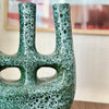 Afous handcrafted vase black and blue