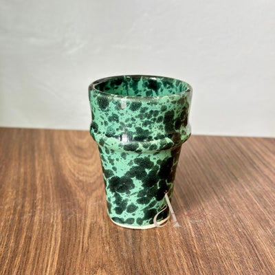 Tasse à café beldi vert clair moucheté - Ajbir