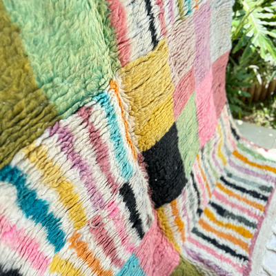 Tapis Azilal coloré 2,34m/1,72m - Ajbir