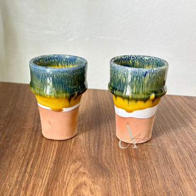 Verre beldi vert et jaune - Ajbir