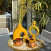 Porte bougie jaune moutarde - Ajbir