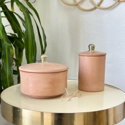 Boite de rangement longue beige nude - Ajbir