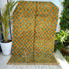 Tapis Beni Ouarain damier orange et vert 2,54m/1,54m - Ajbir