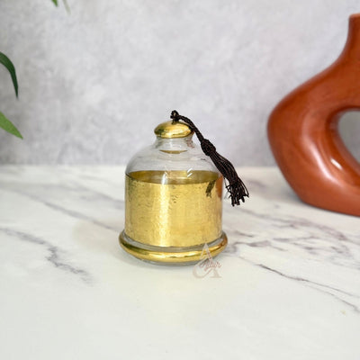 Glass and brass bell jar