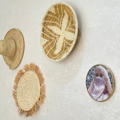 Tableau rond mural en laiton Batul 23cm - Ajbir