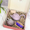 Purple teapot handcrafted gift box