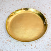Small handcrafted tray in hammered gold-plated brass