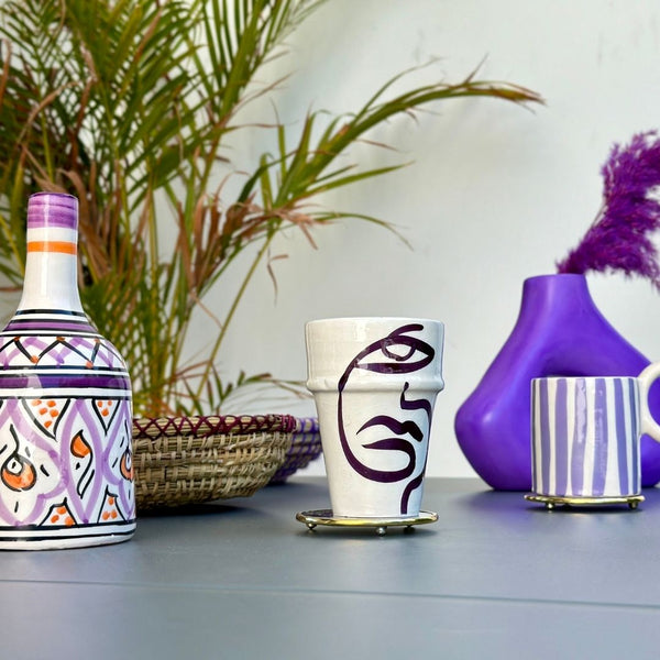 Mug rayé mauve - Ajbir