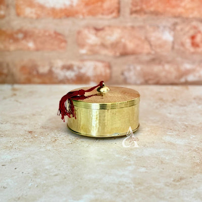 Hammered Gold Brass Storage Box