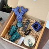 Aknari handmade gift box in petrol blue