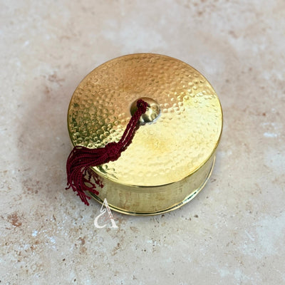 Hammered Gold Brass Storage Box
