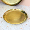 Small handcrafted tray in hammered gold-plated brass