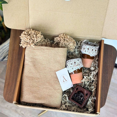 Brown handcrafted gift box