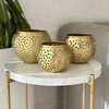Round gold brass candle holder (3 sizes)