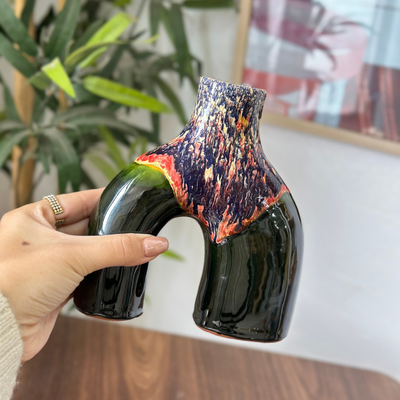 Mini vase Azul varnished