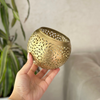 Round gold brass candle holder (3 sizes)