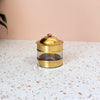 Glass and gold brass box
