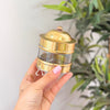 Glass and gold brass box