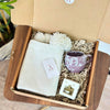 Taupe white handcrafted gift box
