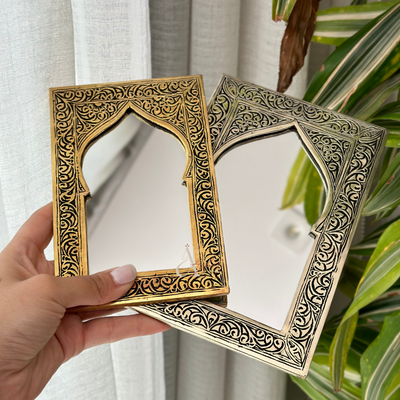 Miroir Anir en laiton doré - Ajbir
