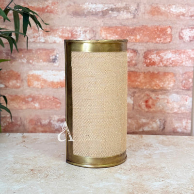 Aourir wall light in brass and jute
