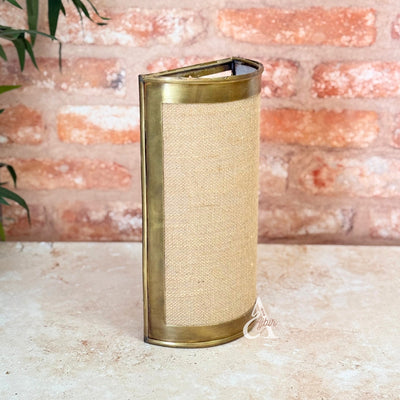 Aourir wall light in brass and jute