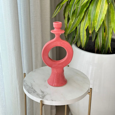 Porte bougie rose fushia 2 - Ajbir