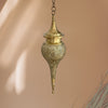 Traditional handcrafted pendant light in gilded brass Teardrop
