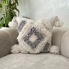 Housse de coussin Tit gris et blanc