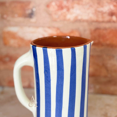 Blue striped carafe