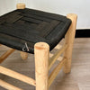 Tabouret en bois et Kittane noir - Ajbir