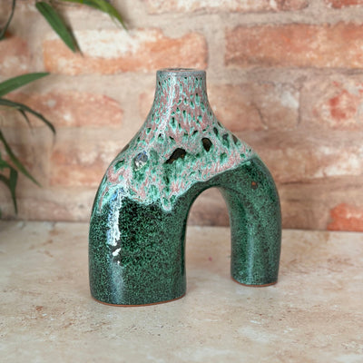 Azul handmade vase medium varnish