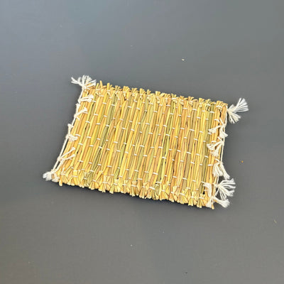 Square raffia coaster