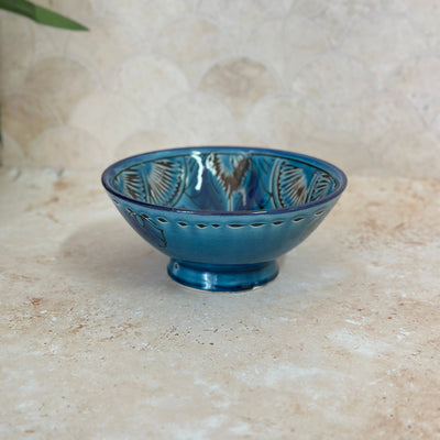 Nakch petrol blue bowl