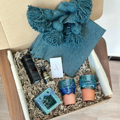 Turquoise handcrafted gift box