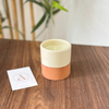 White handmade terracotta candle with Musk scent
