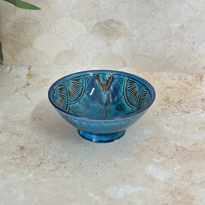 Nakch petrol blue bowl