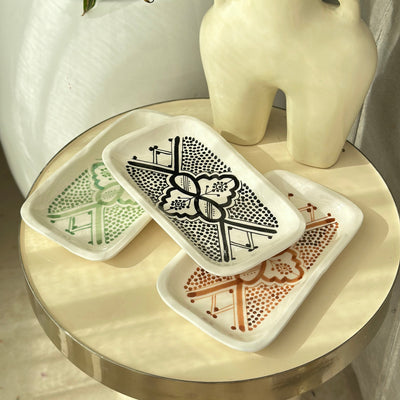 Taddart black handmade tray
