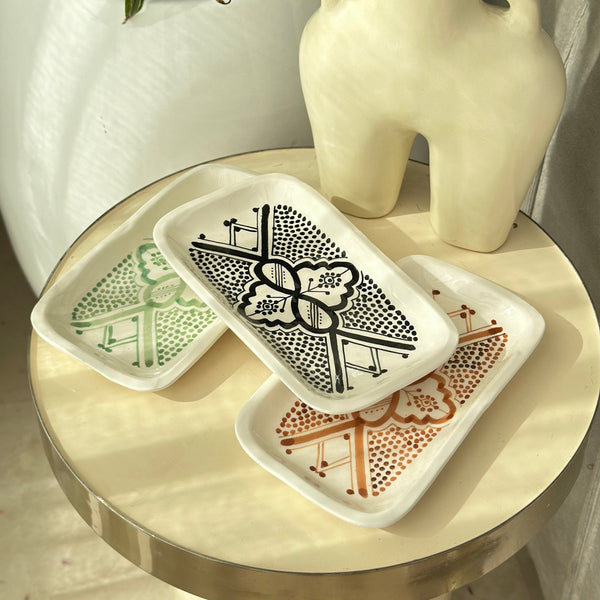Taddart black handmade tray