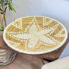 Handmade Berber Talount tray in beige and gold 45cm